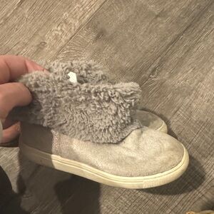 Sugar Gray Furry Kids Boots
